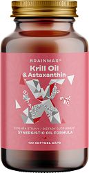 BrainMax Krill Oil s Astaxanthinem, 500 mg, 100 softgel kapsúl