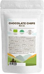 BrainMax Pure Milk Chocolate Chips, čokoládové chipsy z mliečnej čokolády, BIO, 250 g