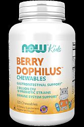 NOW® Foods NOW BerryDophilus Kids (probiotiká pre deti), 120 žuvacích pastiliek
