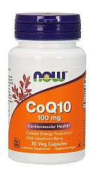 NOW® Foods NOW CoQ10 (koenzým Q10) + Hloh, 100 mg, 30 rastlinných kapsúl