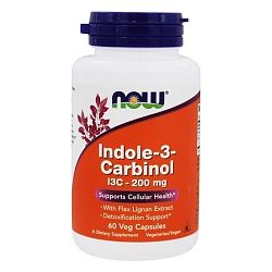 NOW® Foods NOW I3C (Indol-3-karbinol) s extraktom ľanových liganov, 60 rastlinných kapsúl