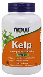 NOW® Foods NOW Kelp s prírodným jódom, 150 ug, 200 tabliet