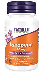 NOW® Foods NOW Lycopen (Lykopén), 20 mg, 50 softgélových kapsúl