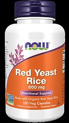 NOW® Foods NOW Red Yeast Rice (Červená kvasnicová ryža, extrakt) 600 mg, 120 rastlinných kapsúl