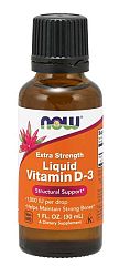 NOW® Foods NOW Tekutý vitamín D3 Extra silný, 1000 IU v 1 kvapke, cca 1071 dávok, 30 ml