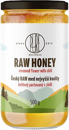 BrainMax Pure RAW med kvetový s chilli, 500 g
